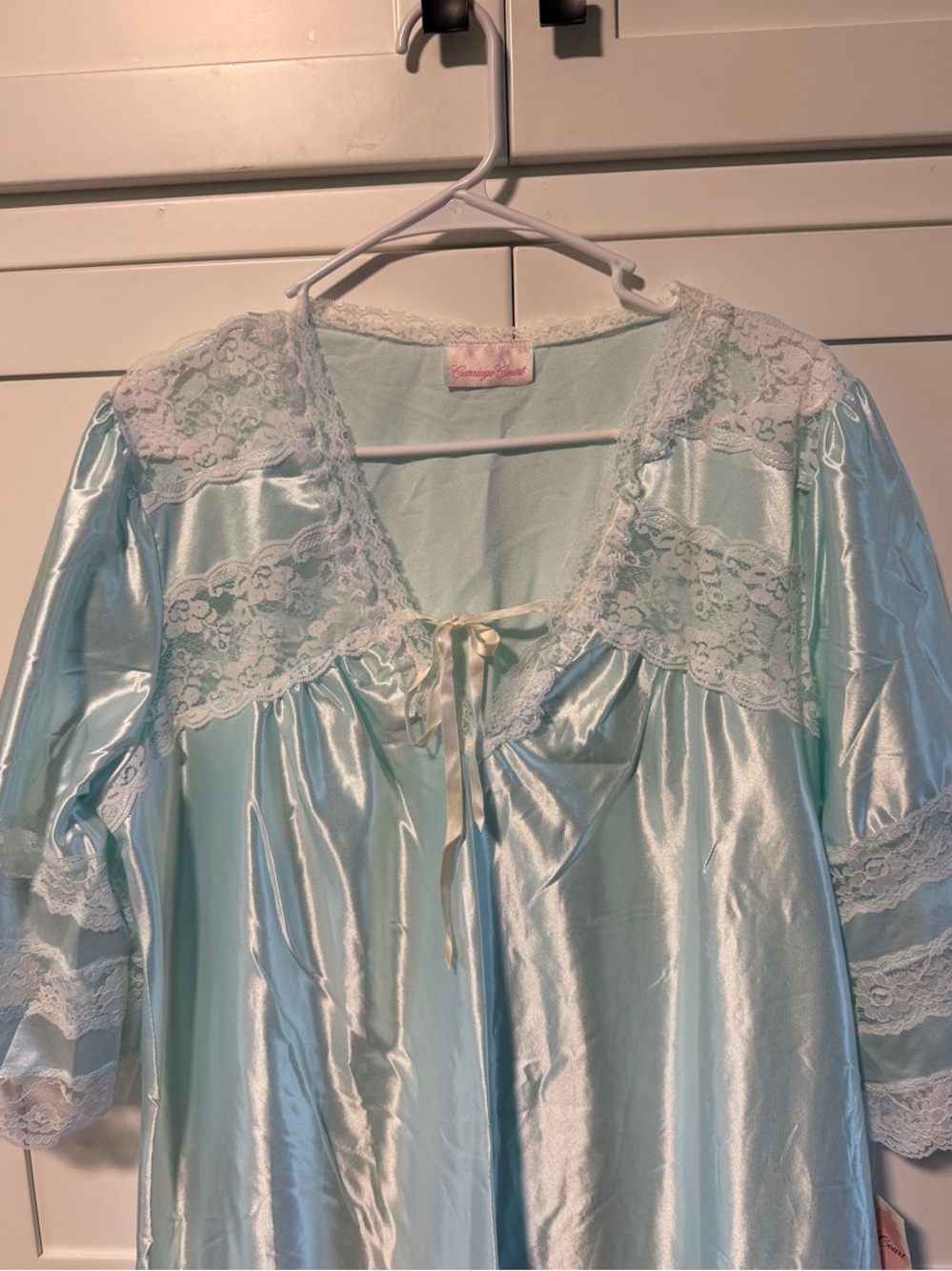 Carriage Court Vintage Blue  NWT Lace-Trim Nightgown
